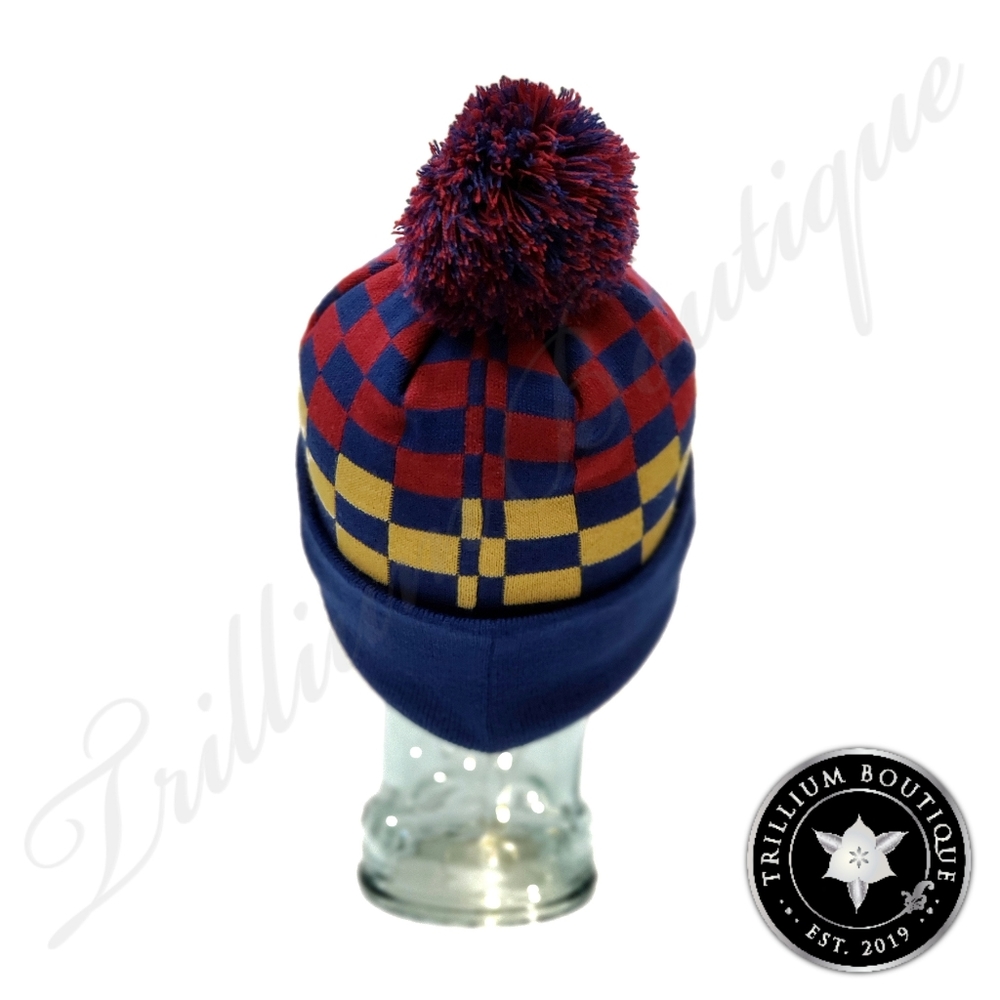 FC Barcelona Men's Pom Pom Beanie Hat One Size NWT - Picture 5 of 5